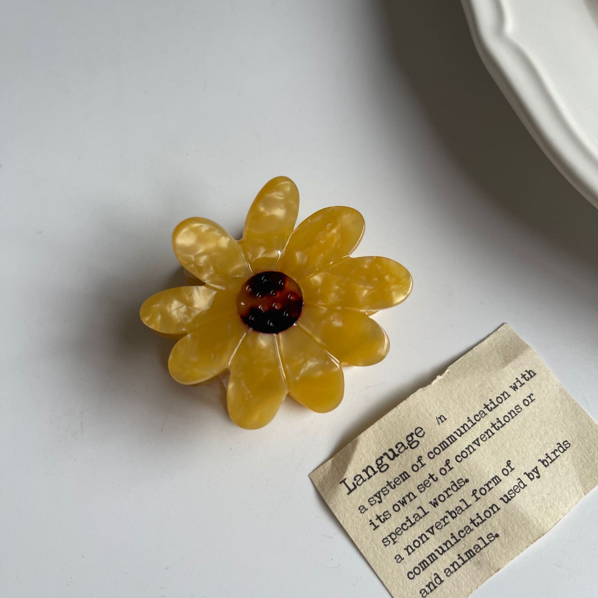 Wholesale Palm Smiley Bouquet Acetate Hairpin